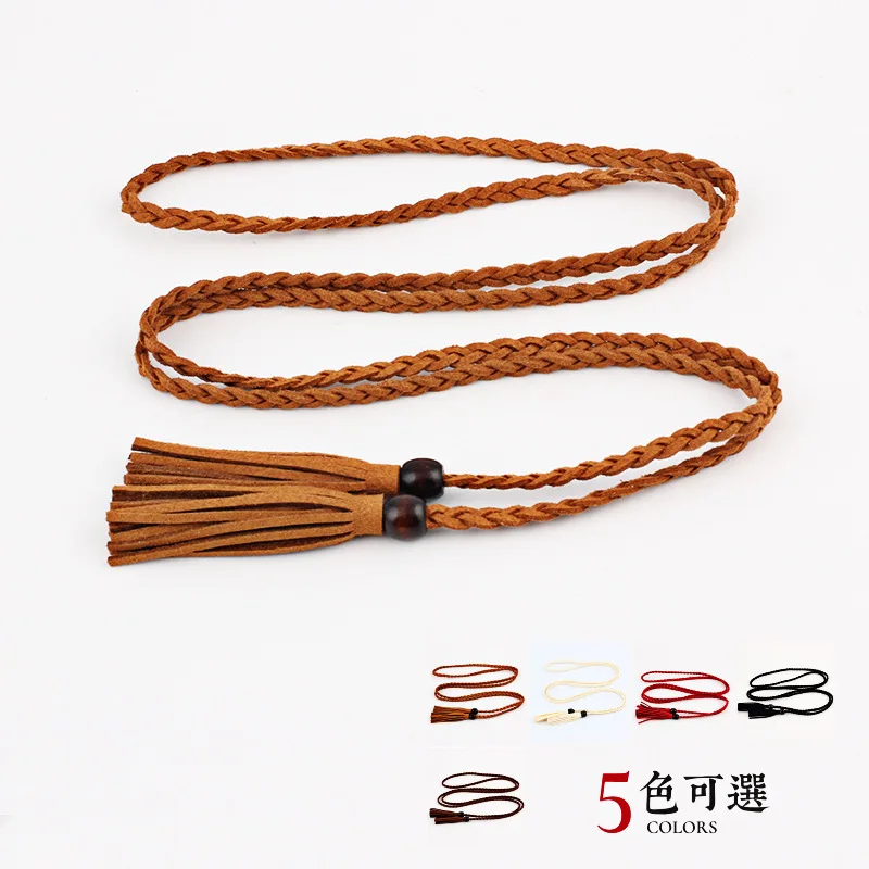 

Fine belt New dress belt Women's decorative long waist chain Fringe dress waist rope chain belt women belt fashion korean