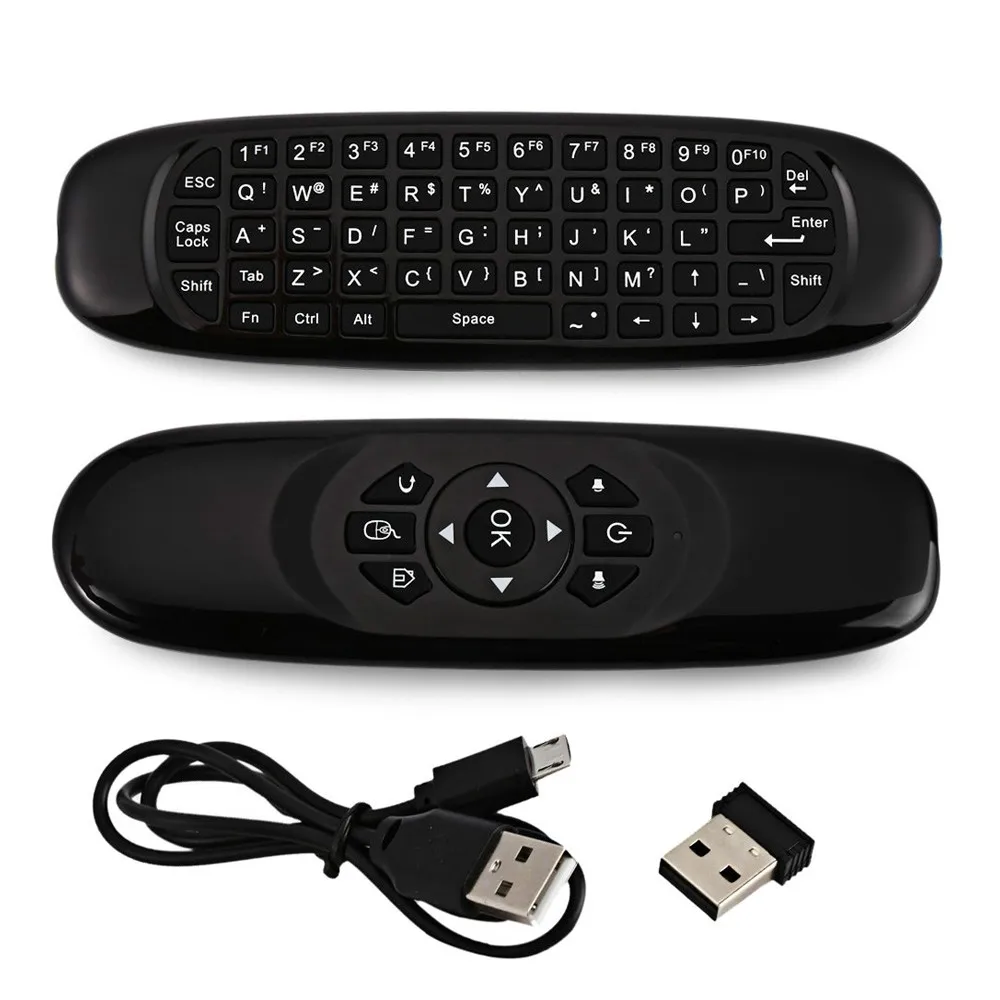 

2.4GHz Wireless Android Remote Controller Rechargeable Keyboard for Smart TV Box Mini PC Gyroscope Fly Air Mouse Game Keyboard