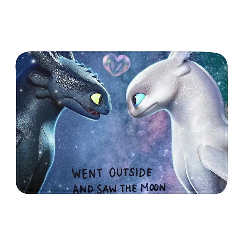 

Bath Mats Cartoon How To Train Your Dragon 3D Printing Carpet Anti-Slip Washable Bathroom Floor Entrance Skin-friendly Doormat