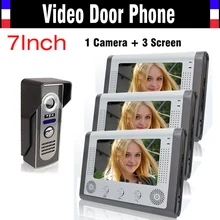 7″ video door phone LCD Monitor Video DoorPhone Doorbell IR Night Version Camera video intercom system Video Door Bell