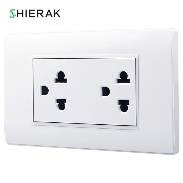 SHIERAK Thiland Malaysia Philippines Standard Wall Socket 15A 2 Outlets