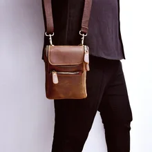 Мужская поясная сумка из натуральной кожи, Повседневная сумка через плечо, мужская дорожная сумка для мотоцикла, поясная сумка для телефона, поясная сумка