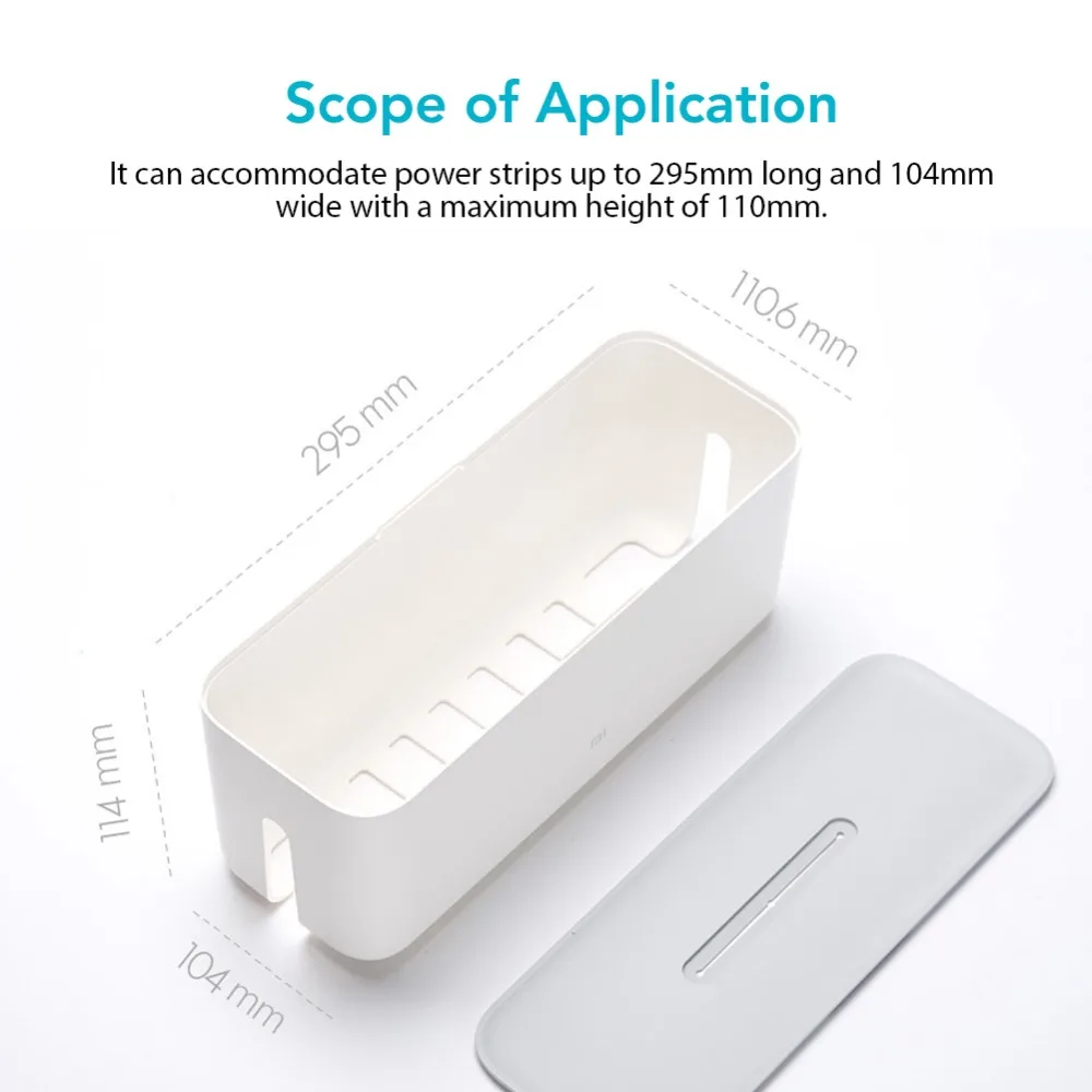 Xiaomi Mijia кабель питания коллектора коробка для хранения шнур Органайзер ABS Съемный