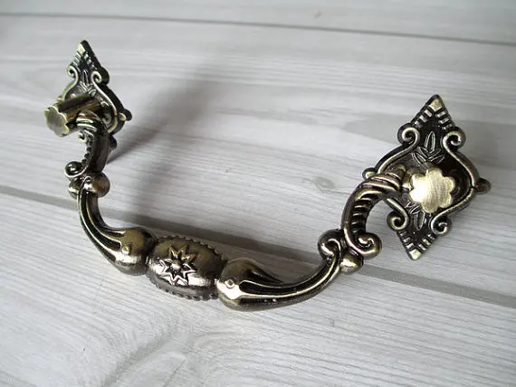 

3.75" Dresser Pull Drawer Handles Knobs Cabinet Handle Vintage Style Kitchen Furniture Handle Bail Pull Knob Antique Bronze