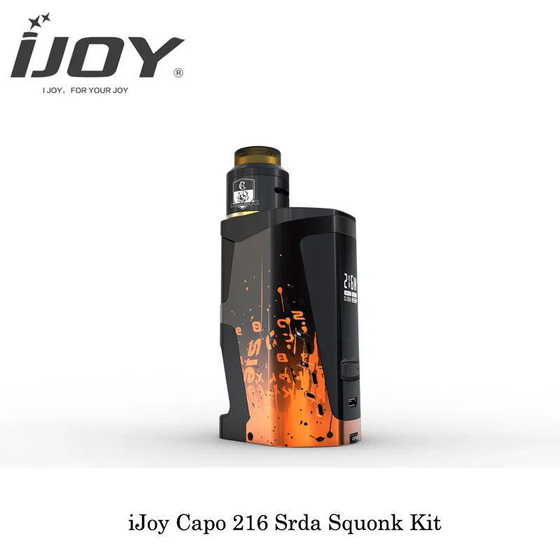 Электронная сигарета iJoy Capo 216 216W Srda Squonk Kit с комбо RDA Coil питается от 18650/20700 Vape Fit Cotton