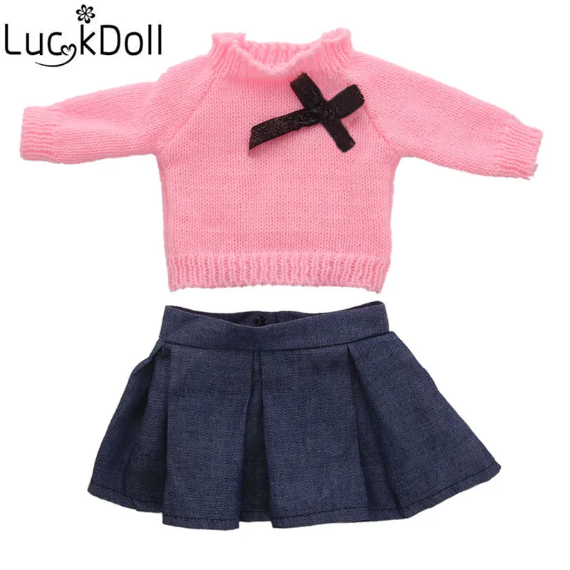 Luckdoll одежда вязаная рубашка 7 шт./стиль подходит для 43 см кукла аксессуары Детский Рождественский подарок для selec n966-n1486