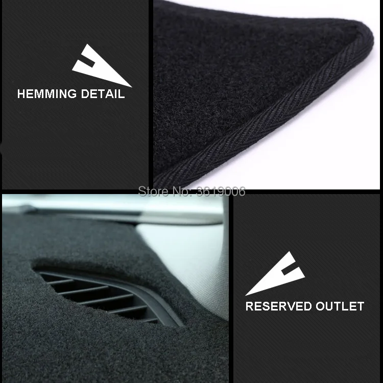 TOMMIA Interior Dashboard Cover Light Avoid Pad Photophobism Mat Sticker For Benz smart