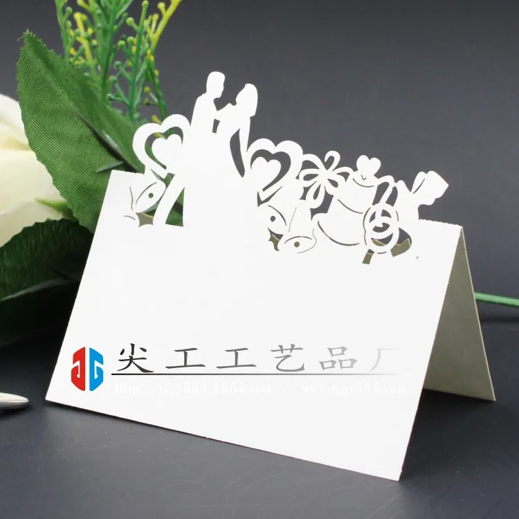 European Wedding Seat Card Laser Hollow-out Table Wholesale Guest Name Personal | Дом и сад