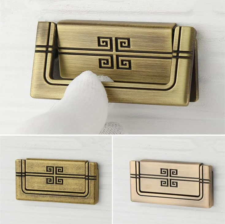 FAST SHIPPING Ancient Chinese Style Solid Zinc Alloy Drawer Handle Door Pull Cabinet Handle Antique Brass Matt Antique Brass