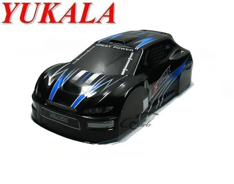 Окрашенный корпус из ПВХ YUKALA 1/10 для гоночного автомобиля размер 420*215 мм колесо
