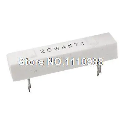 

2 Pcs DIP Mount Cement Power Resistors 20W Watt 4.7K ohm