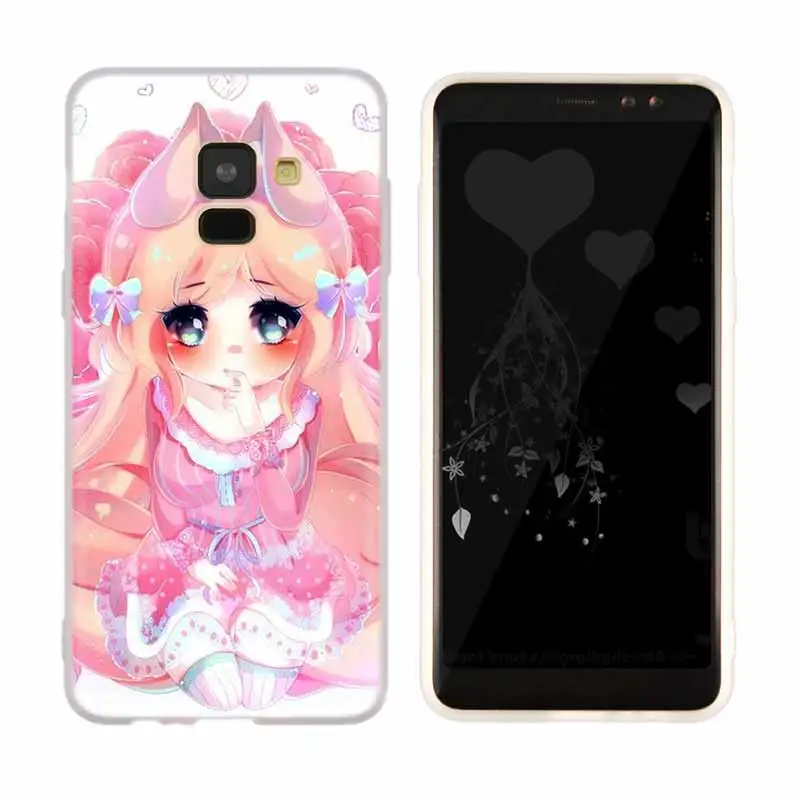 Японская мультяшная аниме кавайная девушка для Samsung Galaxy A10/A30/A40/A50/A70 A9 A8 A6 a7 2018 A3 A5