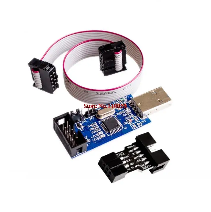 

SBASP USB AVR Programmer for USB ASP USBISP ISP Bootloader NEW+ 10PIN TO 6PIN ADAPTER