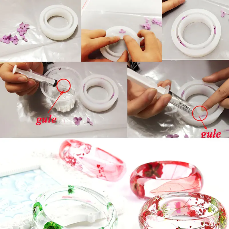 Clear Soft Silicone Round Mold Casting Resin Mould Bangle Bracelet Hand Resin Craft Jewelry DIY Making Mold