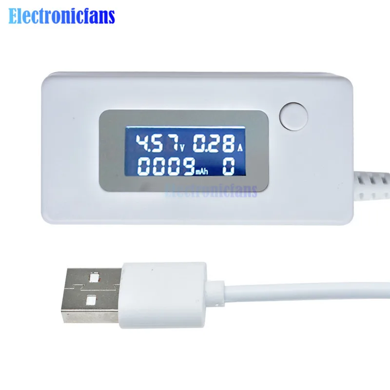 ЖК-детектор USB Вольтметр Амперметр мобильное зарядное устройство Емкость Тестер измеритель напряжения тока зарядка монитор 3 в-7 в DC 3-7 в