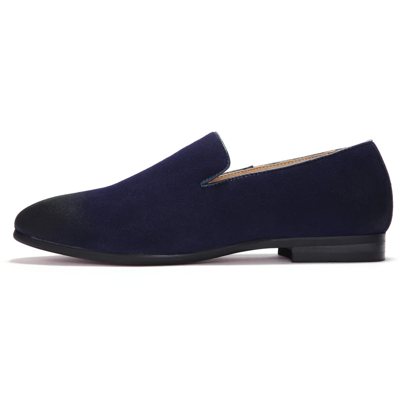 

Red Bottom Shoes for Men 2016 Fashion Mens Velvet Leather Smoking Loafers Dress Shoes Pointed Toe Casual Flats Shoes Black Blue