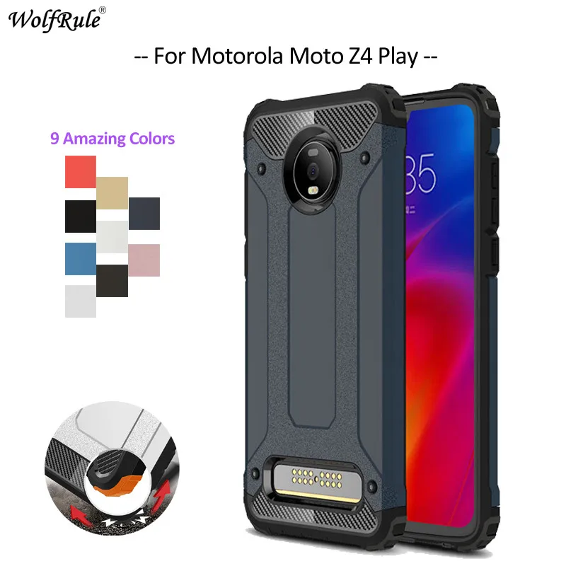 Чехол для Motorola Moto Z4 Play ТПУ и ПК защитный бампер чехол телефона Cover 6 22'' |