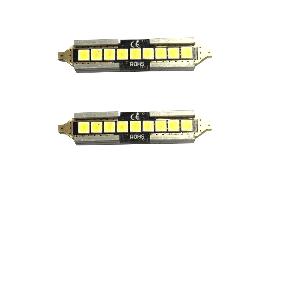 

2Pcs Car LED 41MM 9W 720LM 6000K 9LED 3030 SMD White 12V-24V Light bulbs Light-emitting diode free of freight