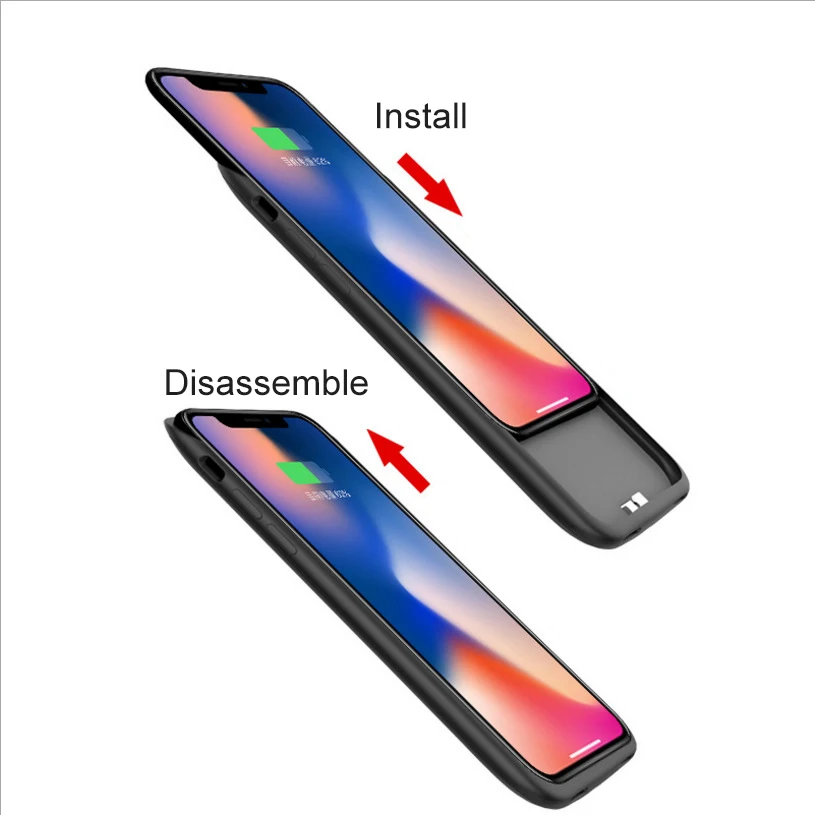 Portable Ultra Thin Charging Case for iphone X Support Headphone Audio Power Bank 4000mAh Battery Charger Case for iphone X