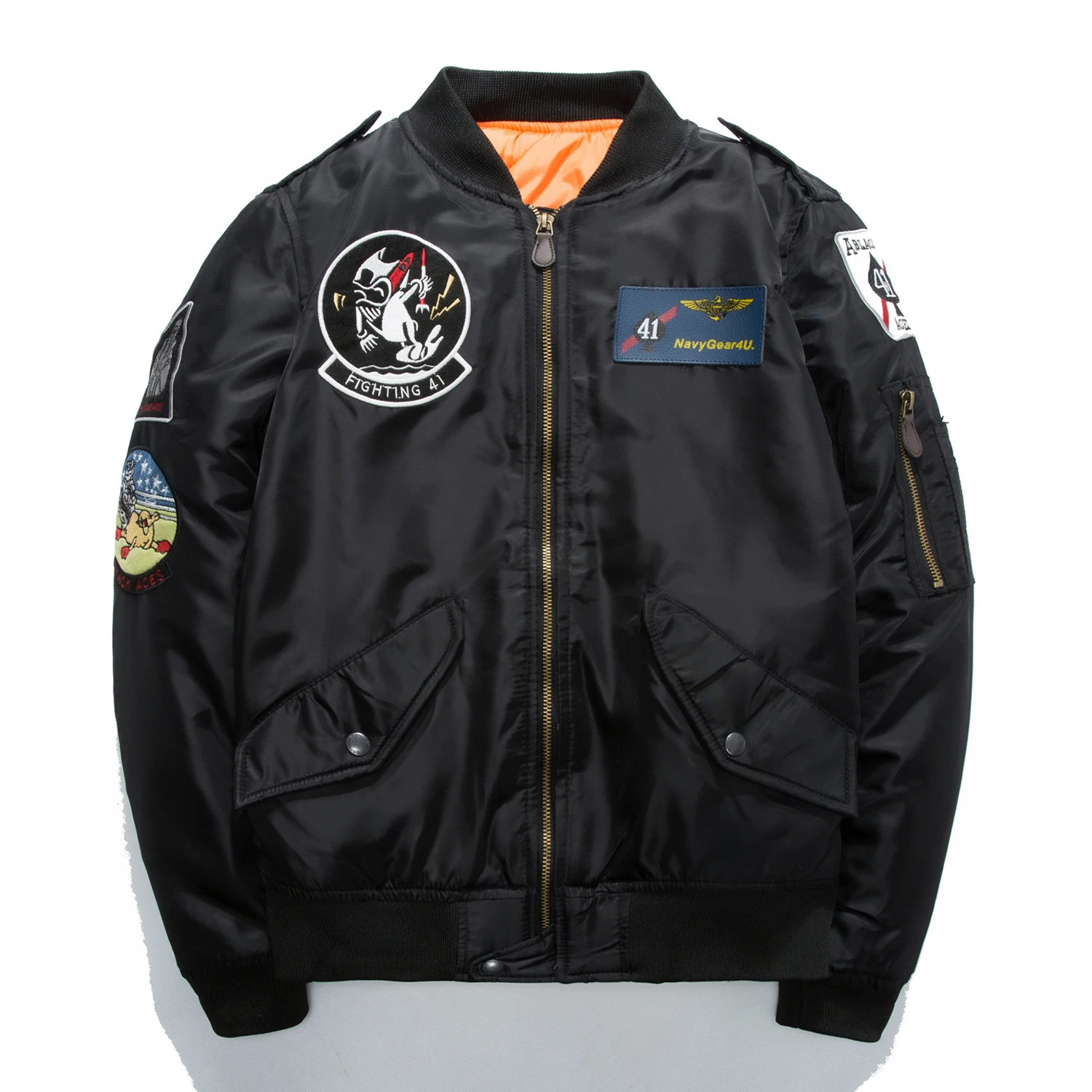 Buy Spring New spring military jackets with cap Men bomber ARMY streetwear