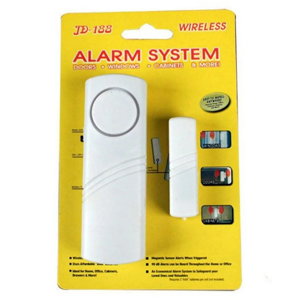 Puerta ventana alarma antirrobo inalámbrica con Sensor magnético puerta entrada Anti robo sistema de alarma para el hogar Dispositivo de seguridad al por mayor