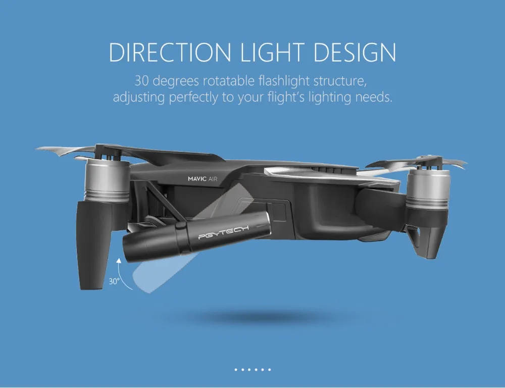 PGYTECH светодио дный Light для DJI Mavic Air Портативный ночной полет светодио дный свет комплект освещения для DJI Мавик Air Drone аксессуары