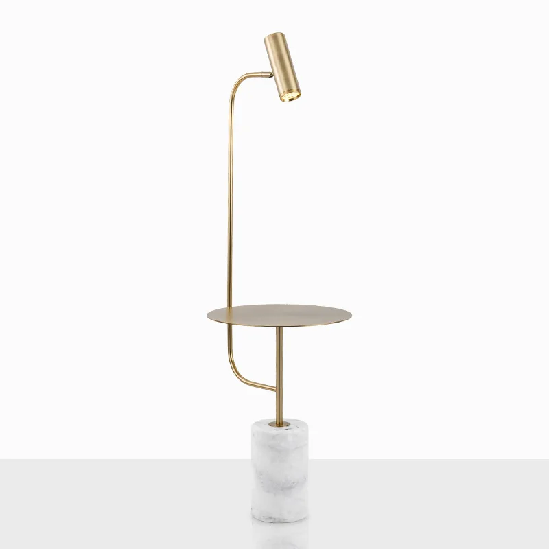 

American minimalist vertical lighting modern creative marble led bedroom living room lobby lighting floor lamp table lamp