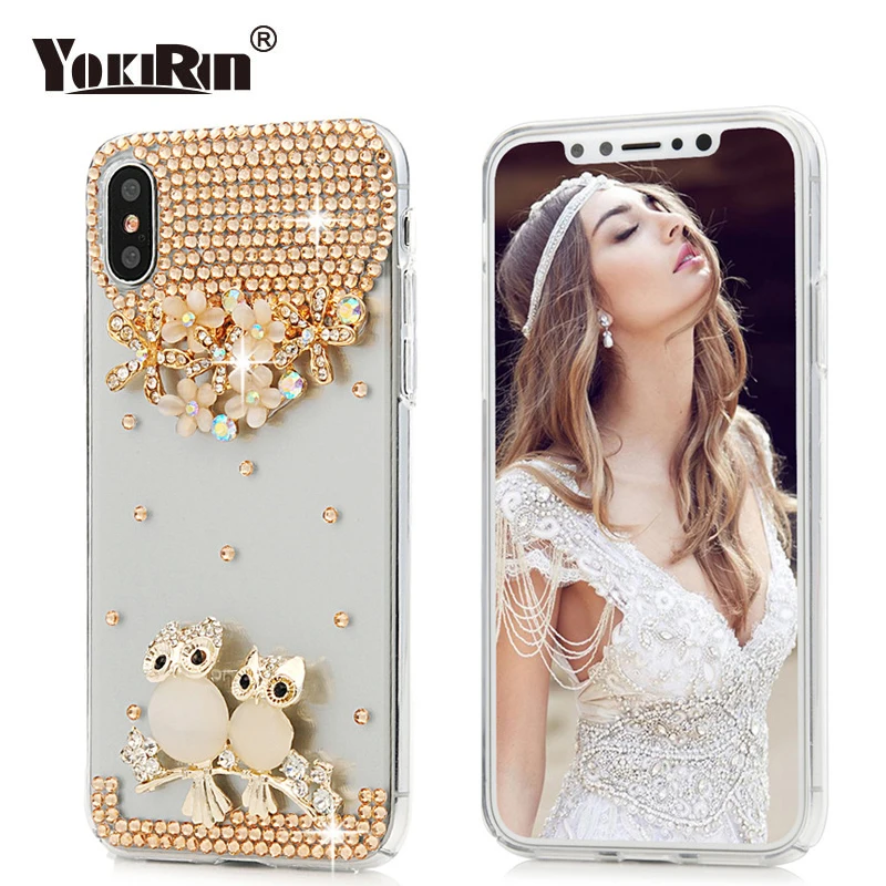 YOKIRIN 3D Diamond Cover Bling Rhinestone Phone Case For iPhone X 7 8 Plus Samsung Galaxy Note S8 A5 2017 J3 J5 J7 |