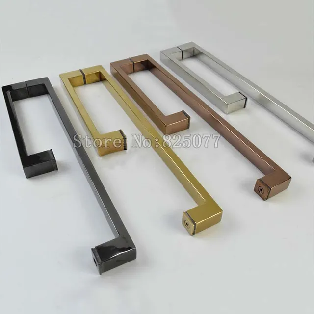 frameless shower door handle traditional bathroom goldrose goldburshedblack titanium frameless shower door square tube handle frameless shower door handle traditional bathroom goldrose goldburshedblack titanium frameless shower door square tube handle