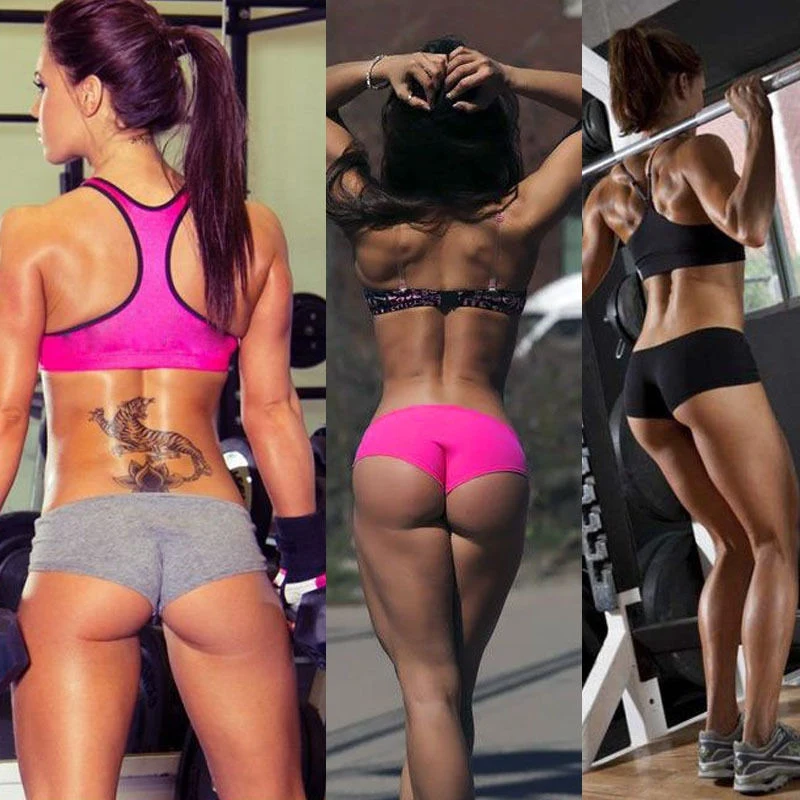 girls wearing sexy workout gym shorts Clit or dick