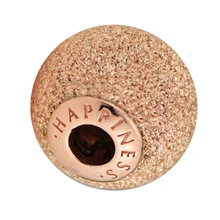 Счастье розовое золото бусины с CZ Подходит для Pandora Essence браслеты 925 пробы серебряные ювелирные изделия талисманы