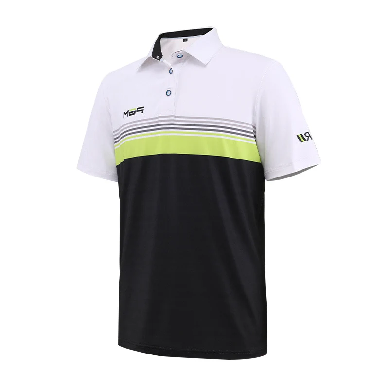 Men Golf Shirt Golf Men's Clothing POLO Shirts Quick Drying Polyester