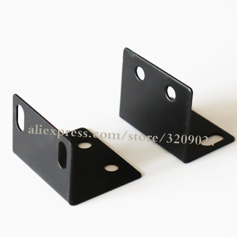 

2PCS Universal Metal Wireless Microphone Rack Ear Headphone Mounting Kit Cabinet Corner Bracket L Type