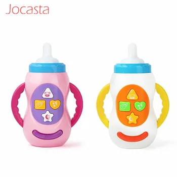 

Simulation Milk Bottle Baby Toy LED Flashing Baby Bottle With Sound and Light Toys musical Instrument Educational Toy for Kids !