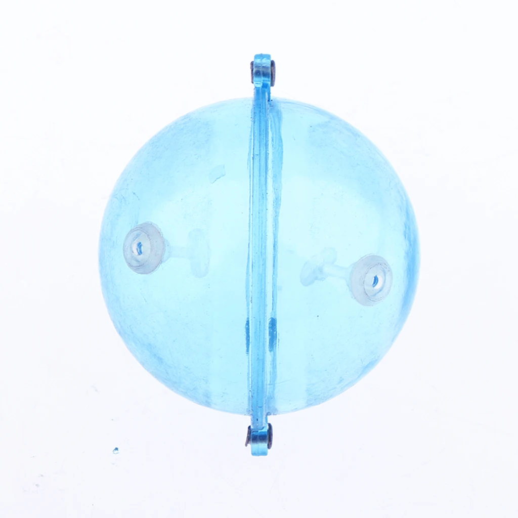 5pcs Fishing Float ABS Plastic Balls Water Ball Bubble Floats Clear Round Fishing Bobber Buoy Airlock Strike Indicators Blue