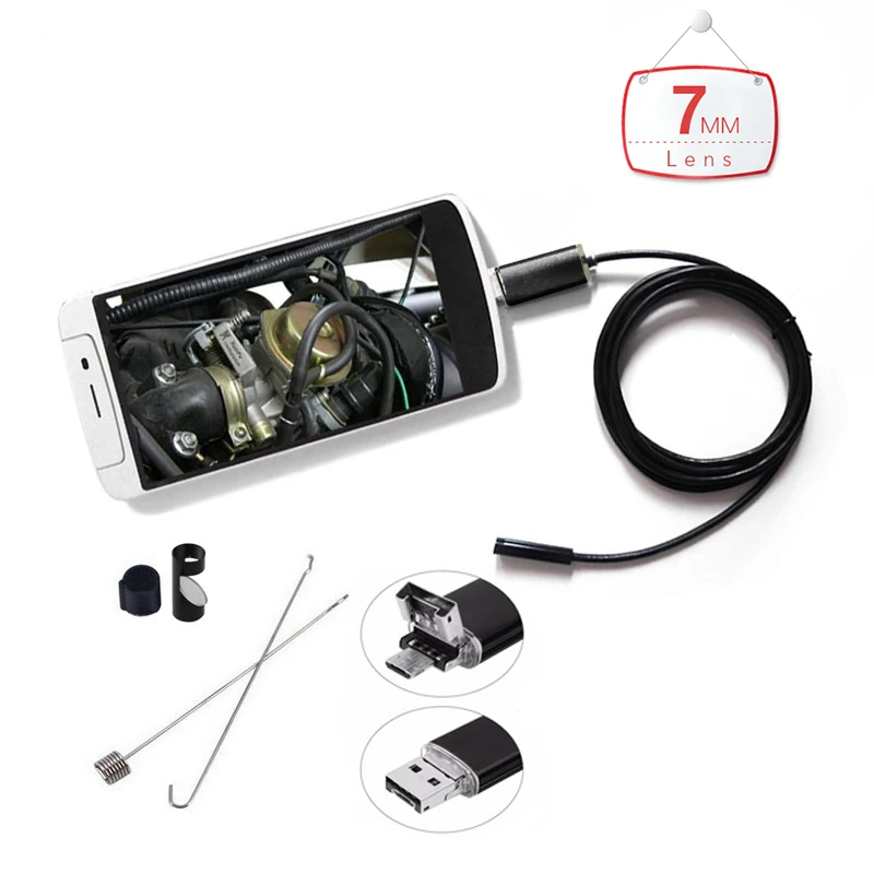 imágenes para AIWOBA 7mm Lente Android Cámara Del Endoscopio Del USB Con 1 M 2 M 3.5 M 5 M 10 M de Longitud de Cable Micro Impermeable Boroscopio Cámara Para Android imágenes para AIWOBA 7mm Lente Android Cámara Del Endoscopio Del USB Con 1 M 2 M 3.5 M 5 M 10 M de Longitud de Cable Micro Impermeable Boroscopio Cámara Para Android