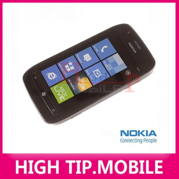 Разблокированный мобильный телефон Nokia Lumia 710, wifi, 3g, gps, 5MP, 3,7 дюймов, сенсорный экран, 8 ГБ, внутреннее хранилище, Восстановленное