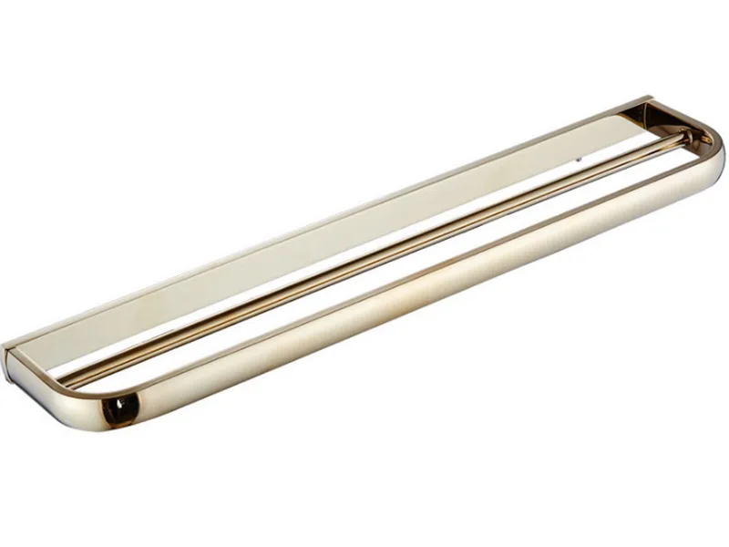 double towel bar rail gold 3