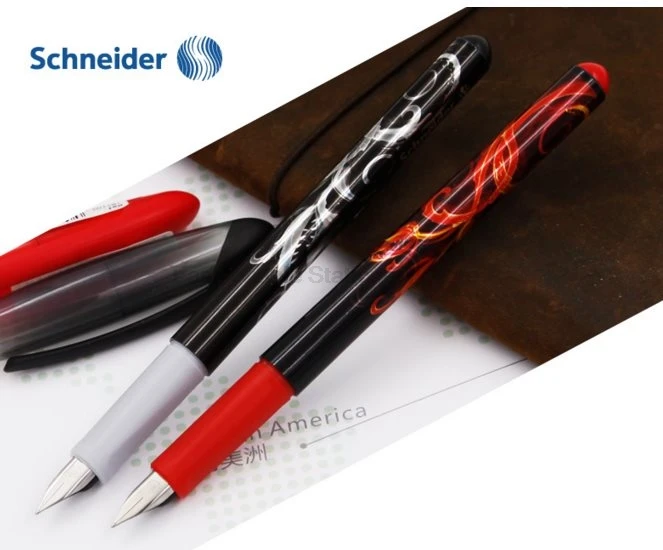 

2 Pieces Schneider opus 0.5mm cool Graphic design pp body Fountain Pens for Kids Calligraphy Writing Office Supplies Stationery