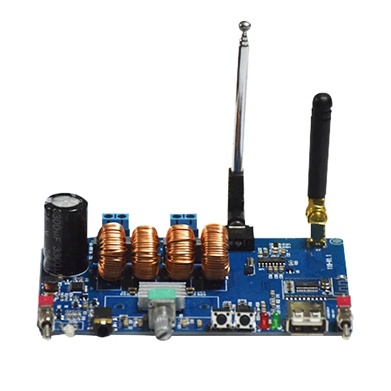 

12-24V wide power supply Wireless Bluetooth 4.2 2-channel stereo Multi-function digital power amplifier board Kit