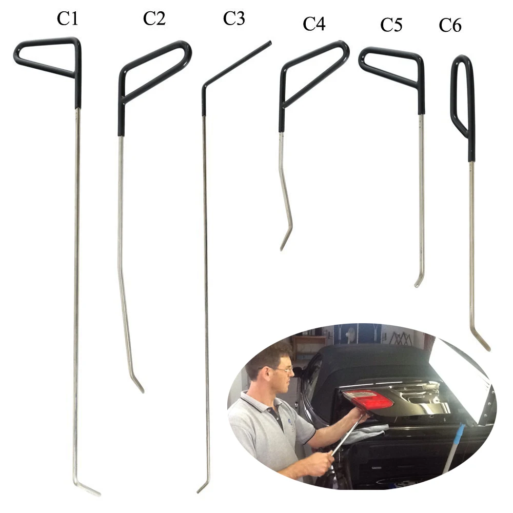 Najtaniej WHDZ Automotive Paintless narzędzia do naprawiania wgnieceń zestaw usuwacz wgnieceń PDR grad narzędzie do naprawy metalowe pręty PDR (C1 C6)
