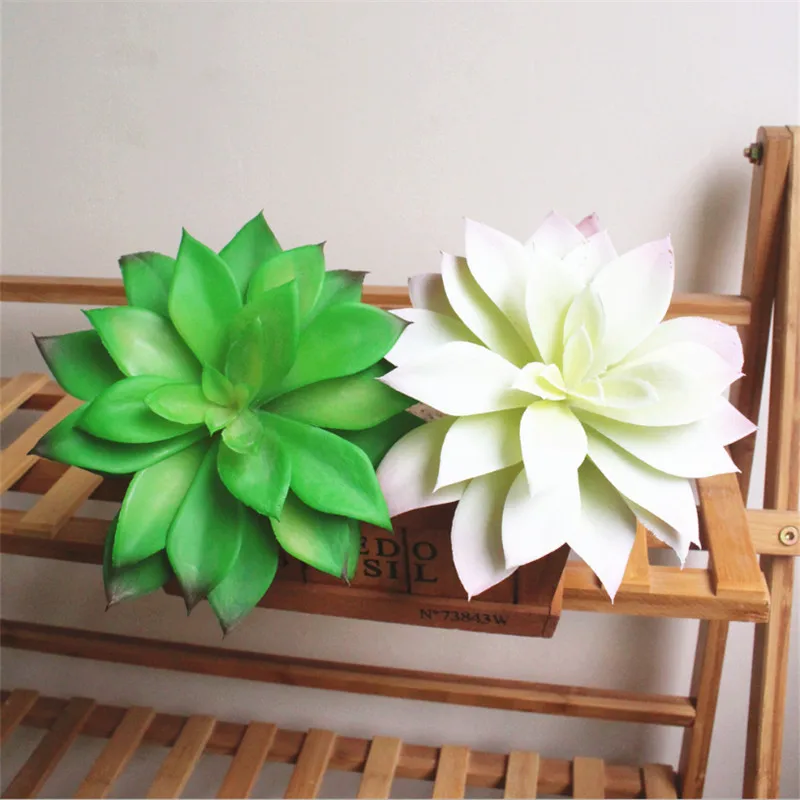 

1 Pc Artificial Simulation Flower Head Large 17cm Lotus Succulent Plant DIY Landscape Home Garden Decor