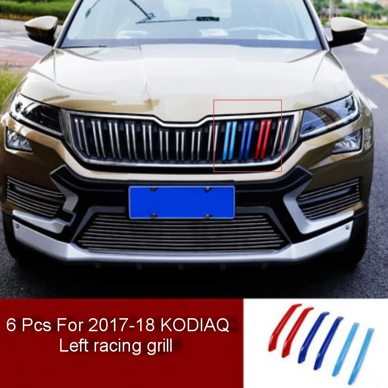 Наклейки Tonlinker для SKODA KAROQ/KODIAQ-18, автомобильный Стайлинг, 3-6 шт., АБС-пластик, гоночная декоративная решетка, чехол, наклейки