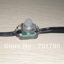 Ws2811 чип, полноцветный светодиодный узел smart pixel, DC5V вход, 50 шт. шнур, со всем черным кабелем; Тип литья под давлением