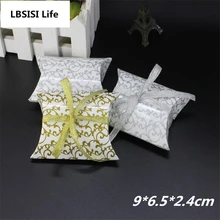 

LBSISI Life 10pcs Gift Candy Box Craft Pillow Shape Wedding Gift Box Party Candy Boxes Candy Bags Party Favor Supplies