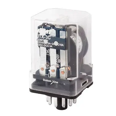 

Motor Control 11 Pin 3PDT Electromagnetic Relay DC 24V Coil JTX-3C