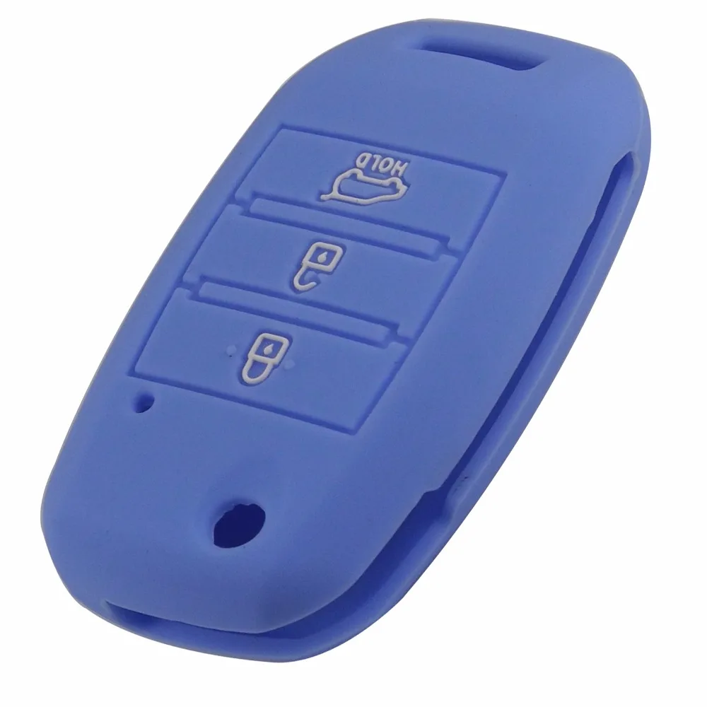 Key Case Cover Flip Key Fob Shell 3 Buttons Silicone Remote Folding Flid Key Case Cover For Kia Sorento Carens K2 K3 K4 K5
