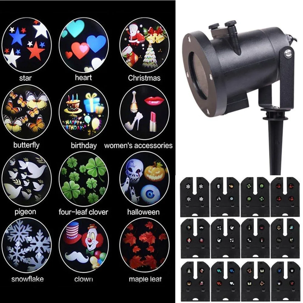 

LED Projector Light 12 Pattern Landscape Lamp Projection For Halloween