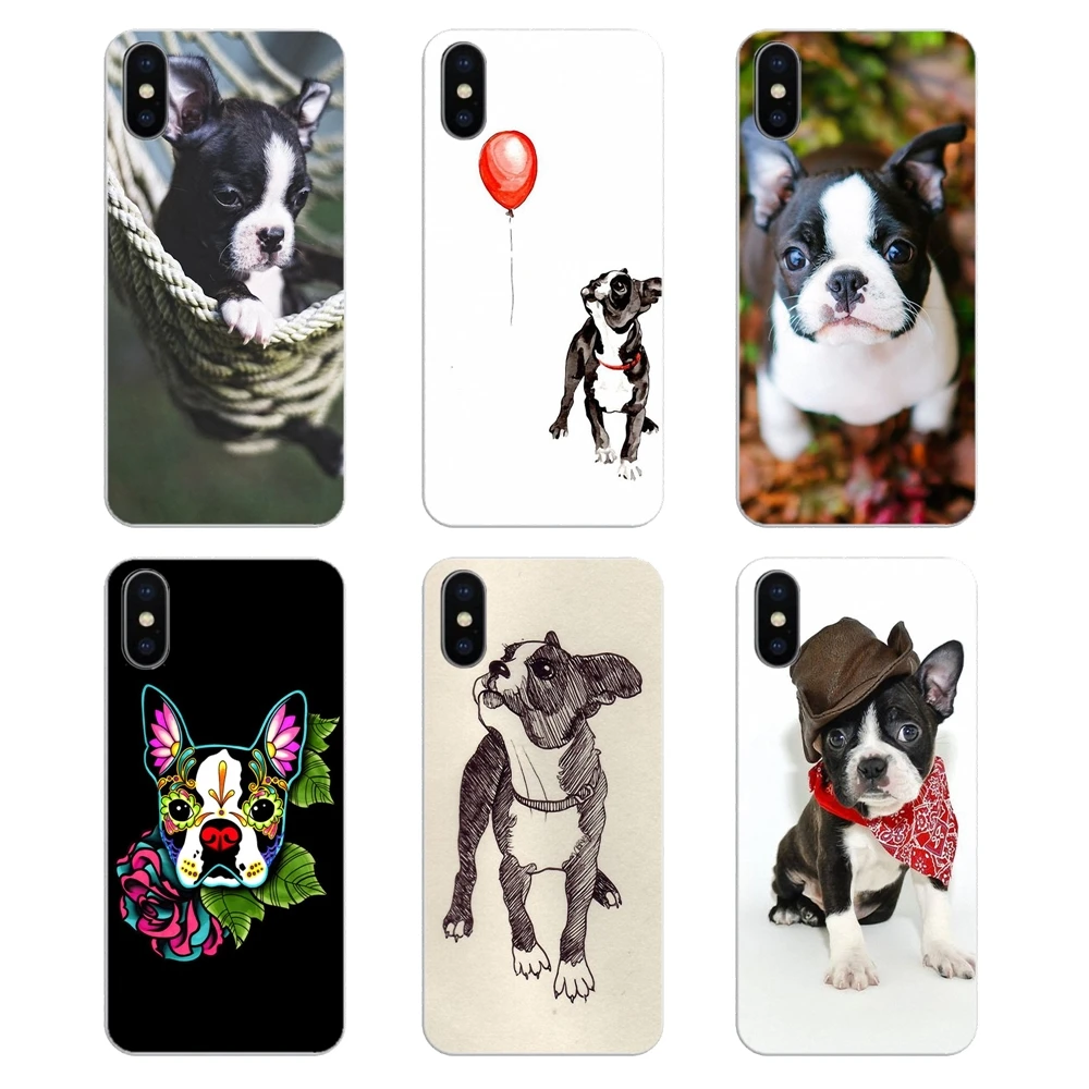 Для Samsung Galaxy Note 8 9 S9 S10 A8 A9 Star Lite Plus A6S A9S boston terrier pet dog puppies Art Poster мягкие прозрачные