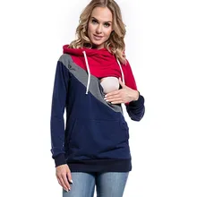 2018 Warm Cotton Maternity Tos Nursing Clothing Breastfeeding Hoodies For Pregnant Women Pregnancy Outwear Clothes A0080